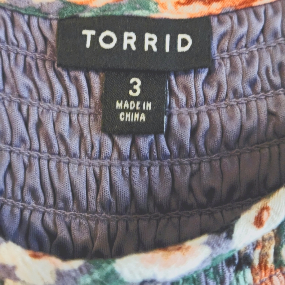 Torrid Multicolor Floral Ditsy Gauze Dress - Size 3 - Picture 2 of 4